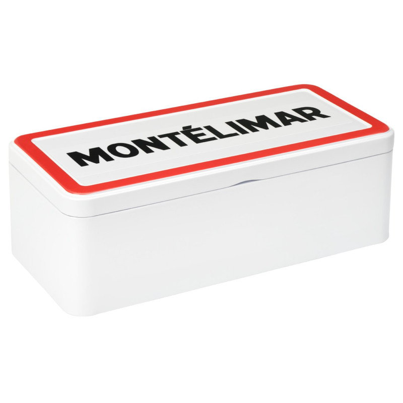 Boîte métal Montélimar de dominos de nougat