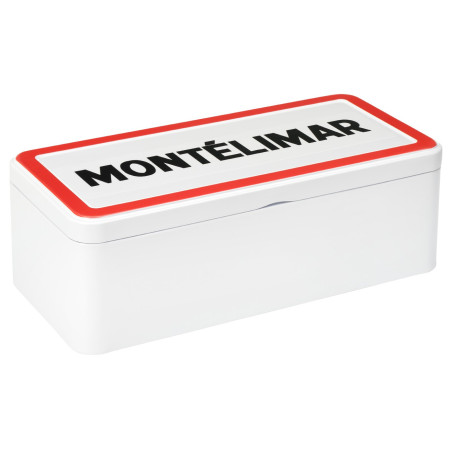 Boîte métal Montélimar de dominos de nougat