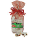 Sac de dominos de nougat tendre à la fraise et aux amandes 