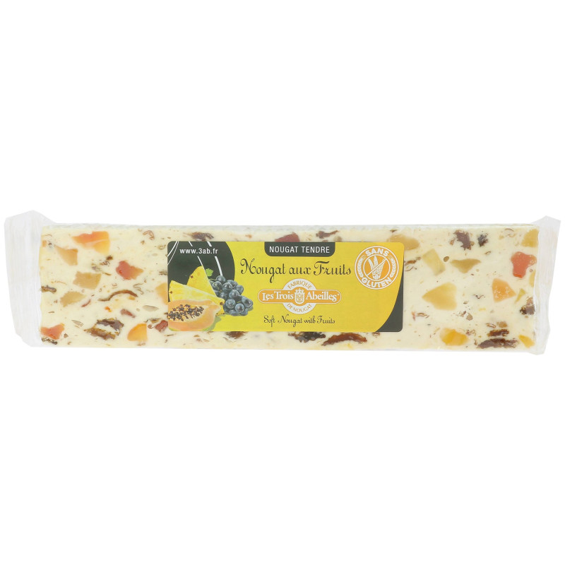 Barre de nougat tendre aux fruits exotiques 