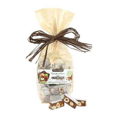 Nougat tendre aux Noisettes et au Cacao - sachet 150g