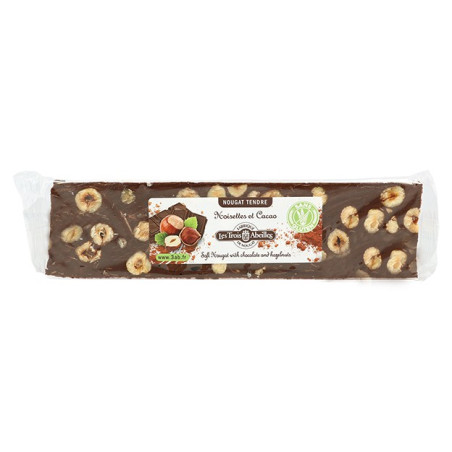 Nougat tendre aux Noisettes et au Cacao - barre 100g