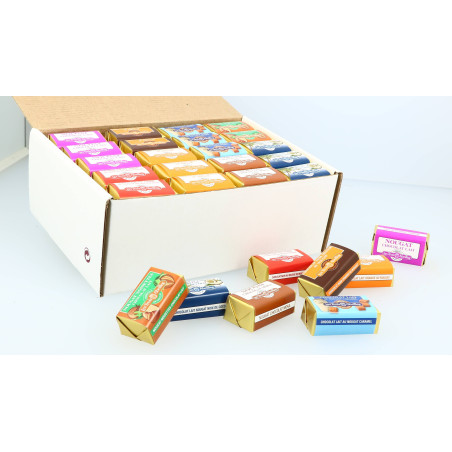 Boîte de 80 Chocolats assortis au nougat tendre (8 parfums)