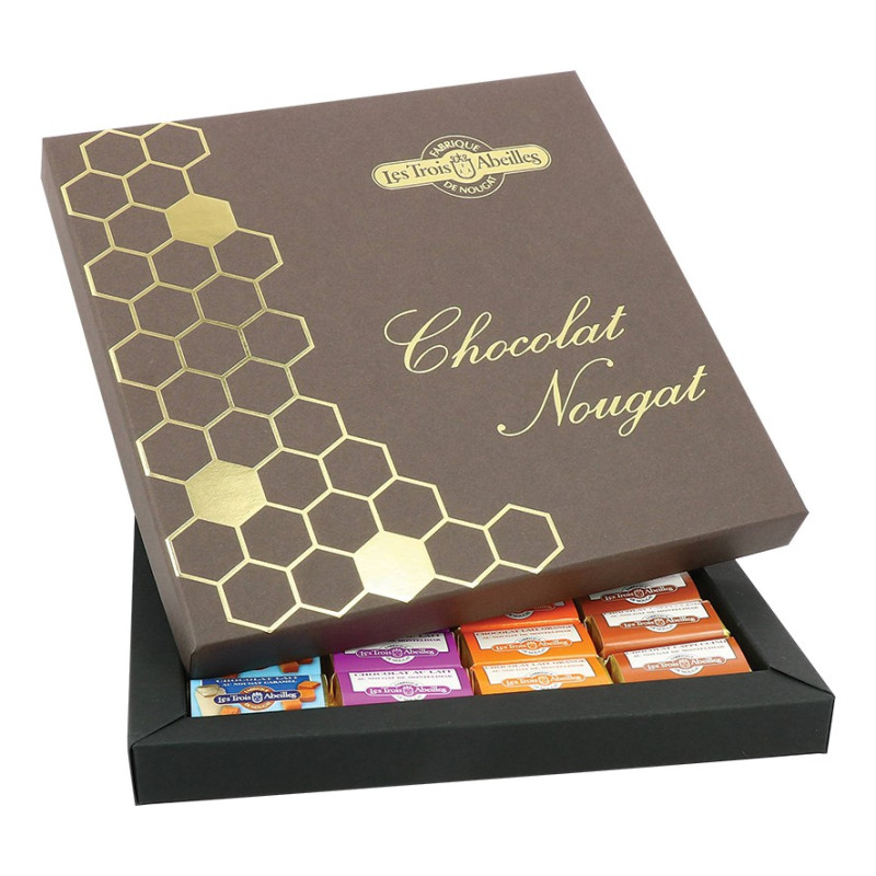 Nougats 8 parfums Coffret Assortiment 400g - Délices des Abeilles : miels  et nougats en Creuse