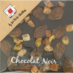 Tablette de Chocolat Noir aux Amandes et Abricots  90 g