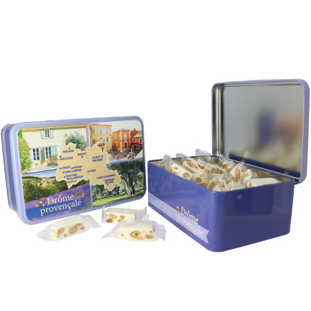 Boîte "Drôme" Nougat de Montélimar tendre (dominos) - 400 g