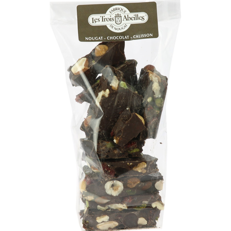 Chocolat noir "Cassé" 40% de fruits secs sachet 200 g