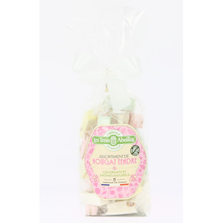 Sac de nougat tendre Couleur 15% d'amandes 3AB   300 g
